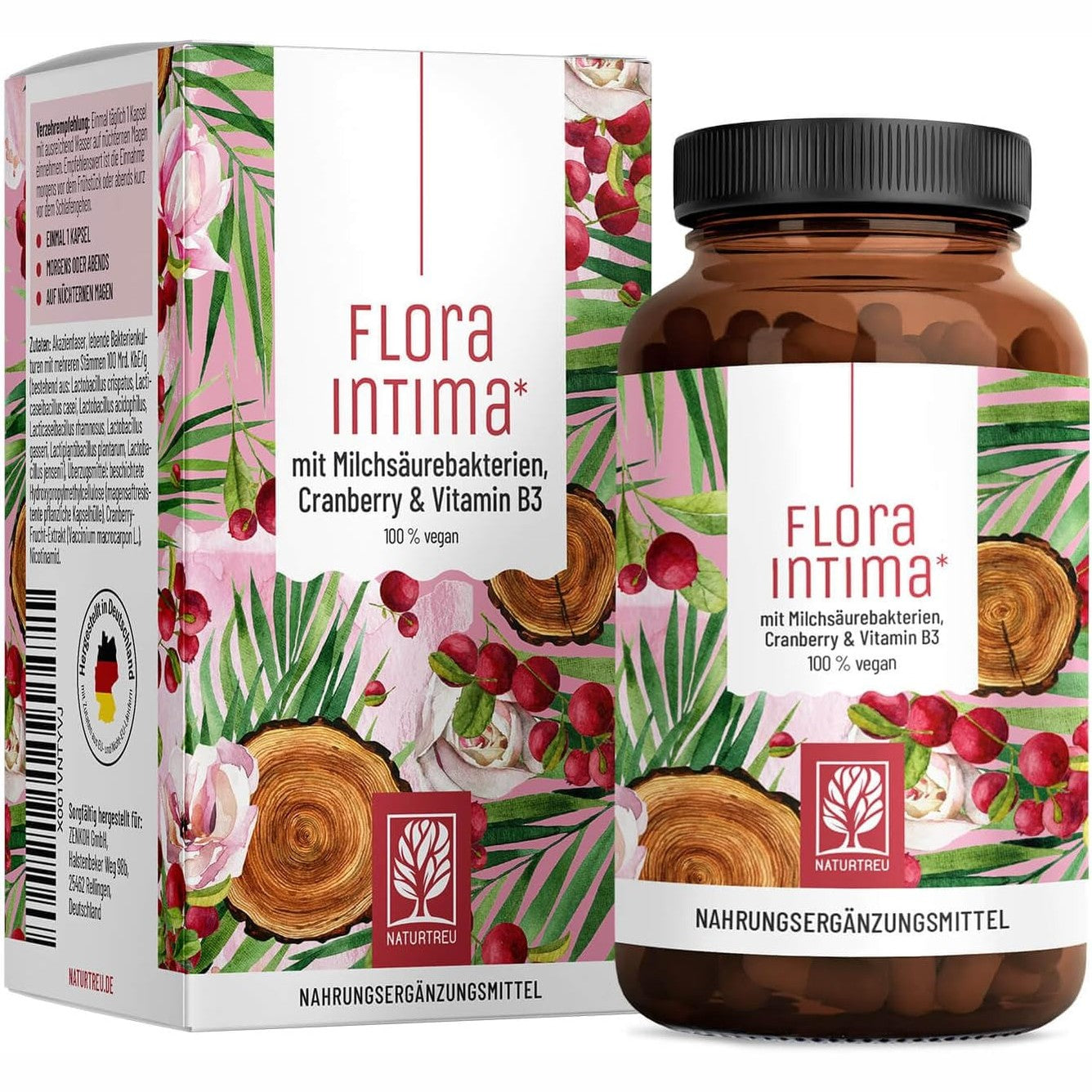 316727 - NATURTREU Kompleks Kulturash për Florën Intime të Grave, 100 miliardë CFU/g, me baktere të acidit laktik, boronicë dhe 7 lloje Lactobacillus