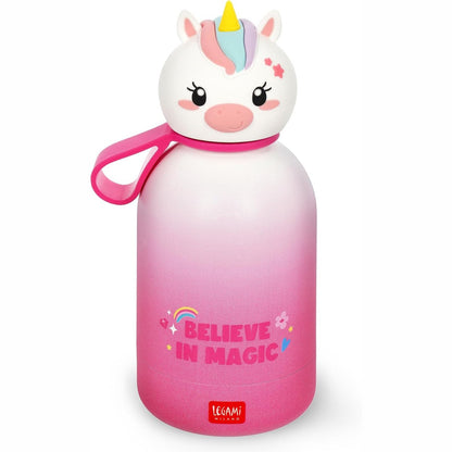 223276 - LEGAMI Shishe Uji për Fëmijë Hot&Cold BFF, Njëbrirësh, çelik inox 18/8 me dy shtresa, mbyllje hermetike, kapacitet 310ml, mban pijet të ngrohta për 12 orë dhe të ftohta për 24 orë