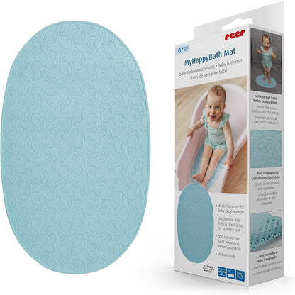 298777 - REER MyHappyBath Dysheme për Vaskë për Foshnje, Sipërfaqe Anti-Rrëshqitëse, 42 x 25 cm, Blu