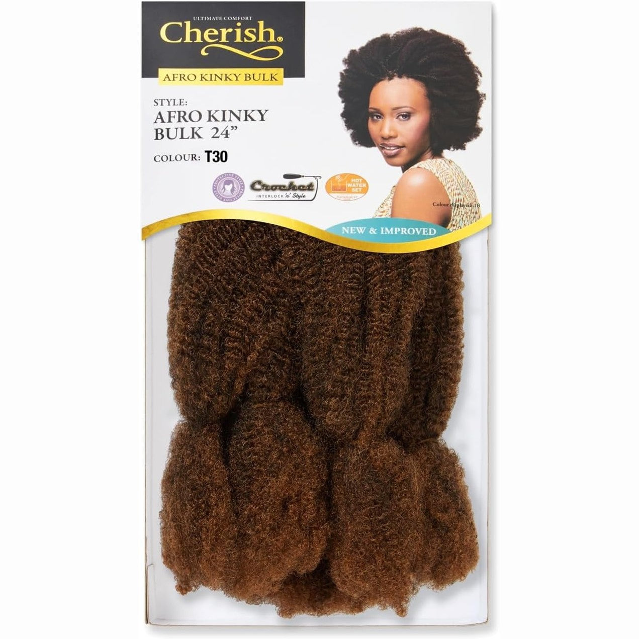 275673 - ZOLL Zgjatje flokësh me gërshetim të çuditshëm afro, 24 copë T30