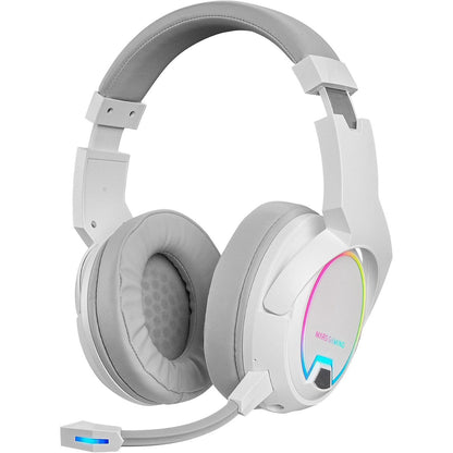 266344 - MARS GAMING MHW-100 Kufje Pa Tel ARGB Flow, Mikrofon i Lëvizshëm ENC, Anulim Pasiv i Zhurmës, Kompatibilitet Windows/PS4/PS5/XBOX ONE/Xbox Series X|S/Mac/Switch/Switch 2/Smartphone/Tablet, E Bardhë