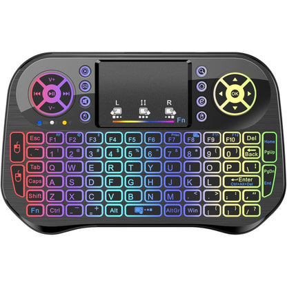 320338 - LONGYI Tastierë Mini Pa Tel I10 me Touchpad, Bluetooth dhe USB Pa Tel 2.4 GHz me Ndriçim RGB LED për Android Box/Smart TV/PC/Pad/Xbox/HTPC/IPTV