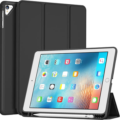 296368 - PROCASE Mbështjellëse për iPad 9.7 inç, Gjenerata e 6-të/5-të, Mbështjellëse Mbrojtëse me Mbajtëse Stilolapsi, E Zezë