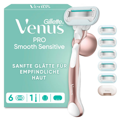 289824 - Gillette - Brisk Venus Pro Smooth Sensitive për Femra, Metal, Rozë e Artë