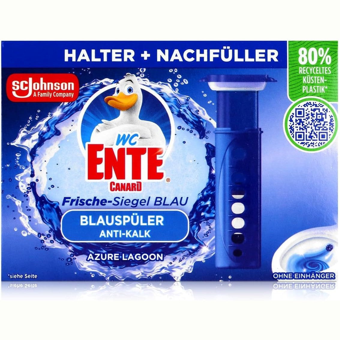 298902 - DUCK FRESH SEAL - Set fillestar (1 mbushje), Pastrues tualeti pa shportë, Azure Lagoon, 36 ml