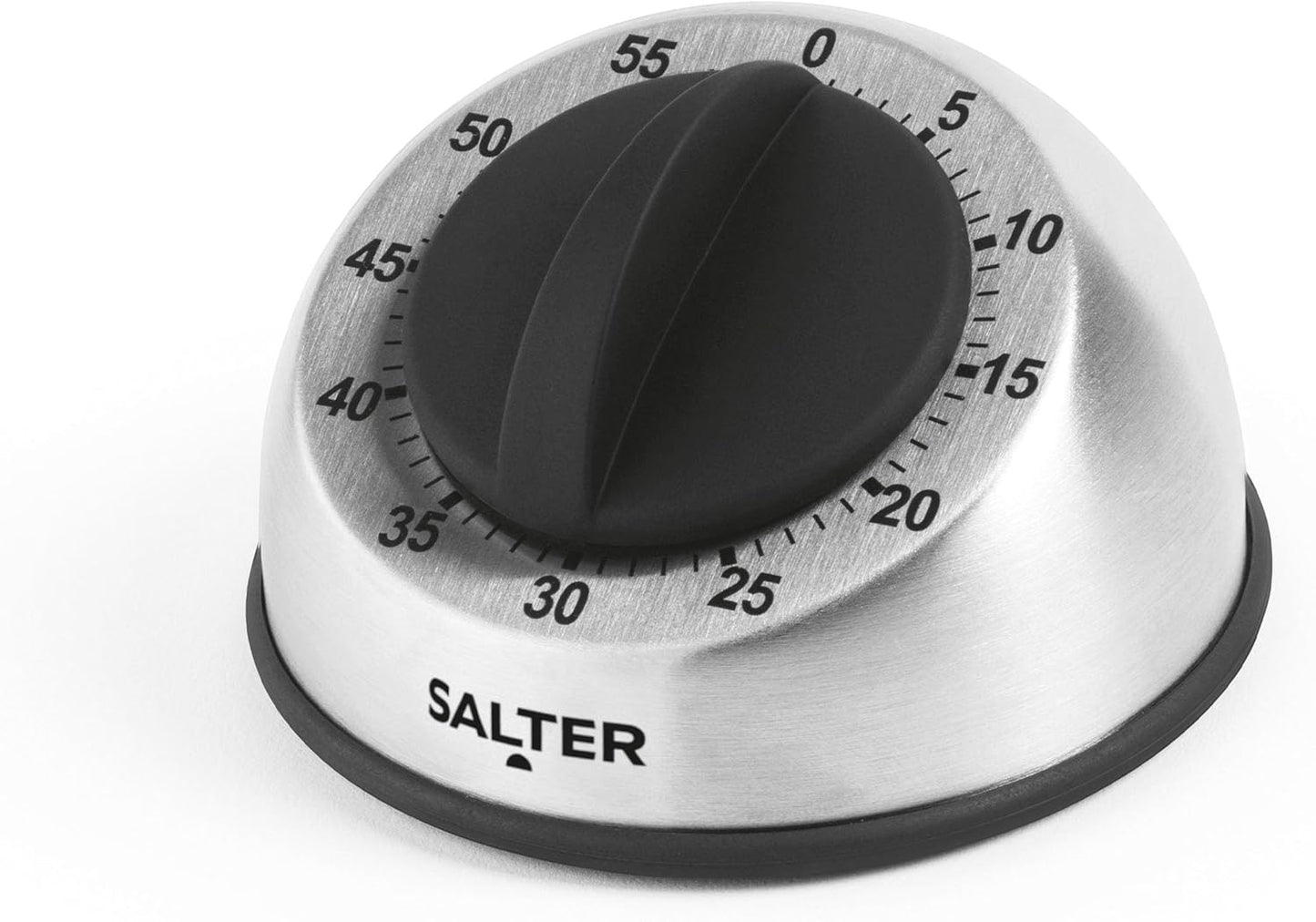 257191 - SALTER Kohëmatës mekanik kuzhine 60-minutësh, 338 SSBKXR15, çelik inox, orë analoge, mekanizëm numërimi mbrapsht, unazë e gjatë me zë të lartë, numërues gome, garanci 2-vjeçare