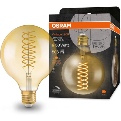 258215 - OSRAM Llampa LED Vintage 1906® Classic GLOBE125 FIL 60, 8.4W, 806lm, 2400K, bazë 27 mm, dritë e bardhë e ngrohtë