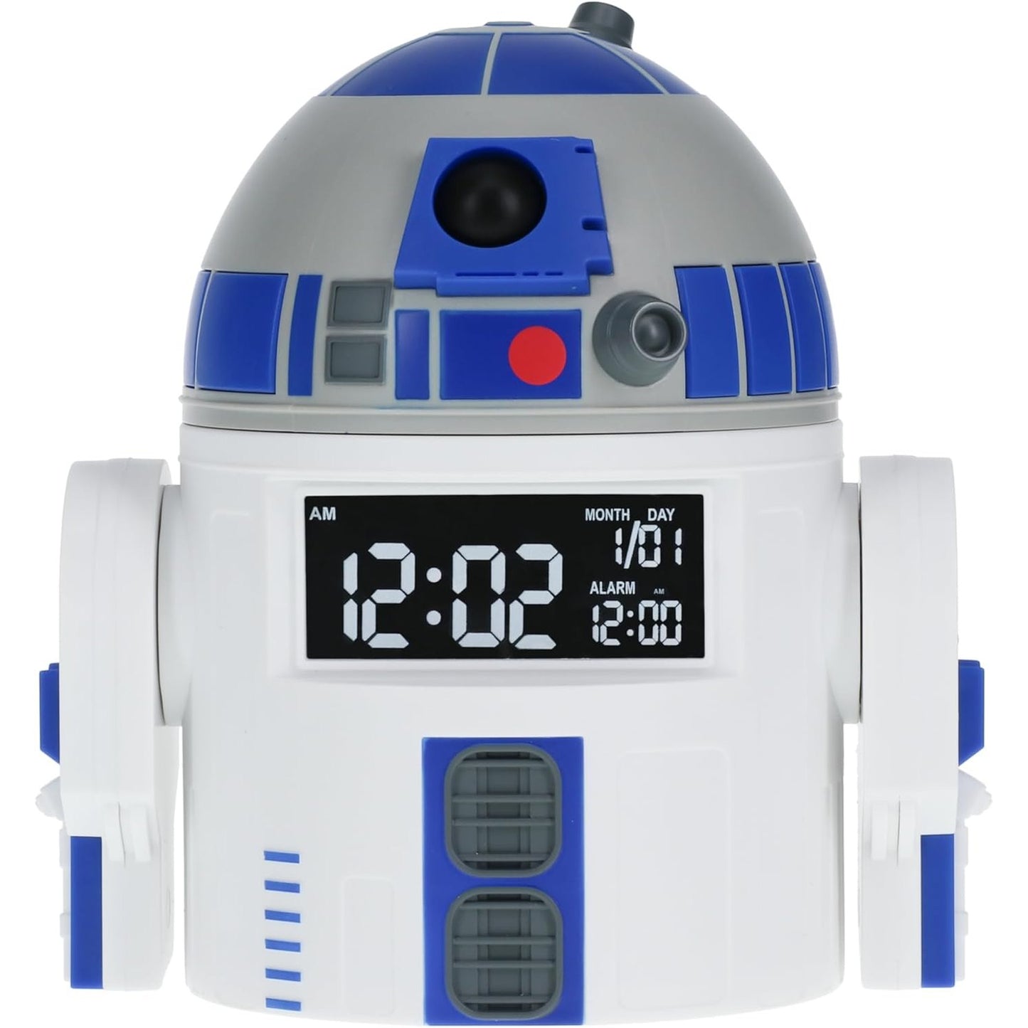 222002 - Paladone - Orë alarmi R2D2, 13 cm (5 inç) e lartë, Kabllo USB i përfshirë