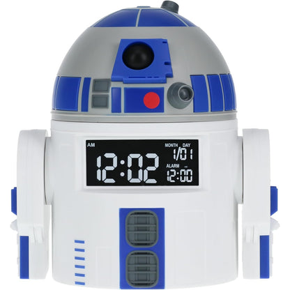 222002 - Paladone - Orë alarmi R2D2, 13 cm (5 inç) e lartë, Kabllo USB i përfshirë