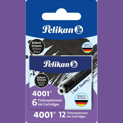 277274 - PELIKAN Fishekë Standarde Boje 4001 Bojë e Zezë Brilante, 12 copë