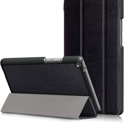 300066 - KEPUCH Mbrojtëse Custer për Huawei MediaPad T3 8.0, prej lëkure PU, e zezë.