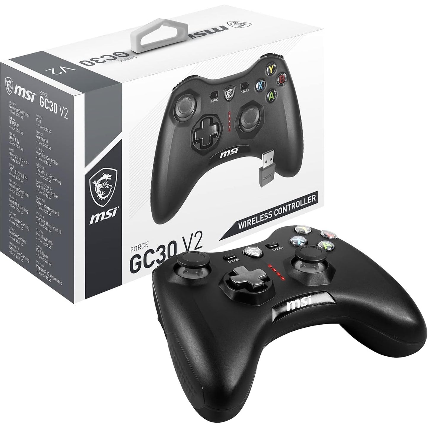 266306 - KONTROLLUES PA TEL MSI FORCE GC30 V2 për PC, 2.4 GHz, Bateri Li-ion 600mAh, USB 2.0