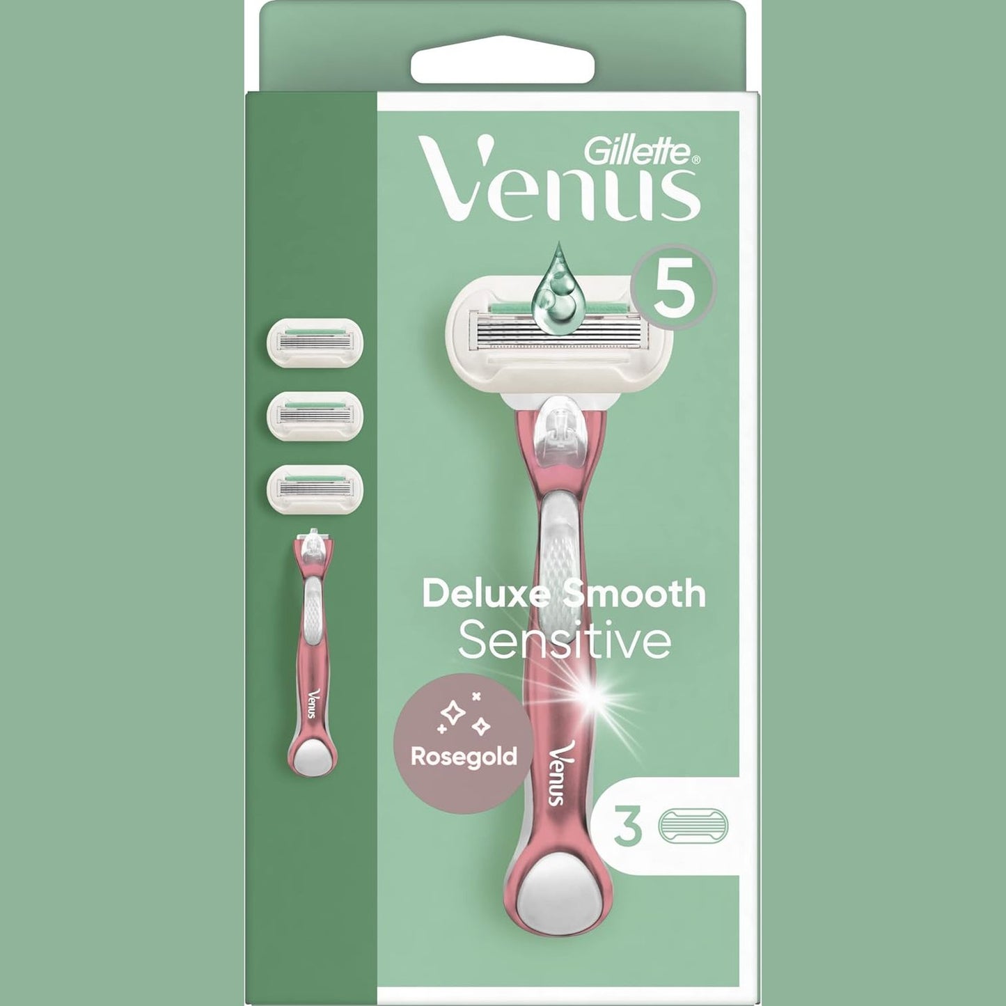 321183 - GILLETTE Brisk Venus Pro Smooth Sensitive për Femra, Rozë e Artë