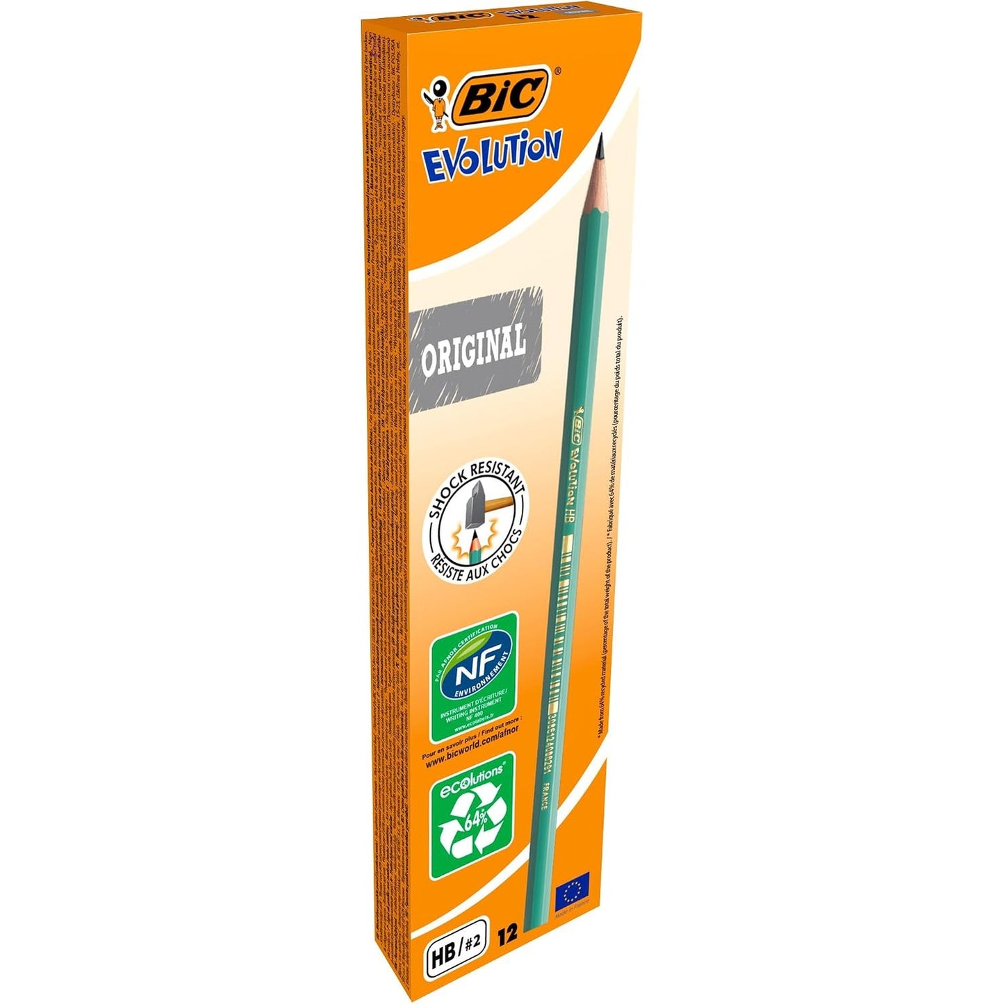 267102 - BIC Laps Evolution Original 650 HB, pako me 12 copë, gjashtëkëndore, jeshile