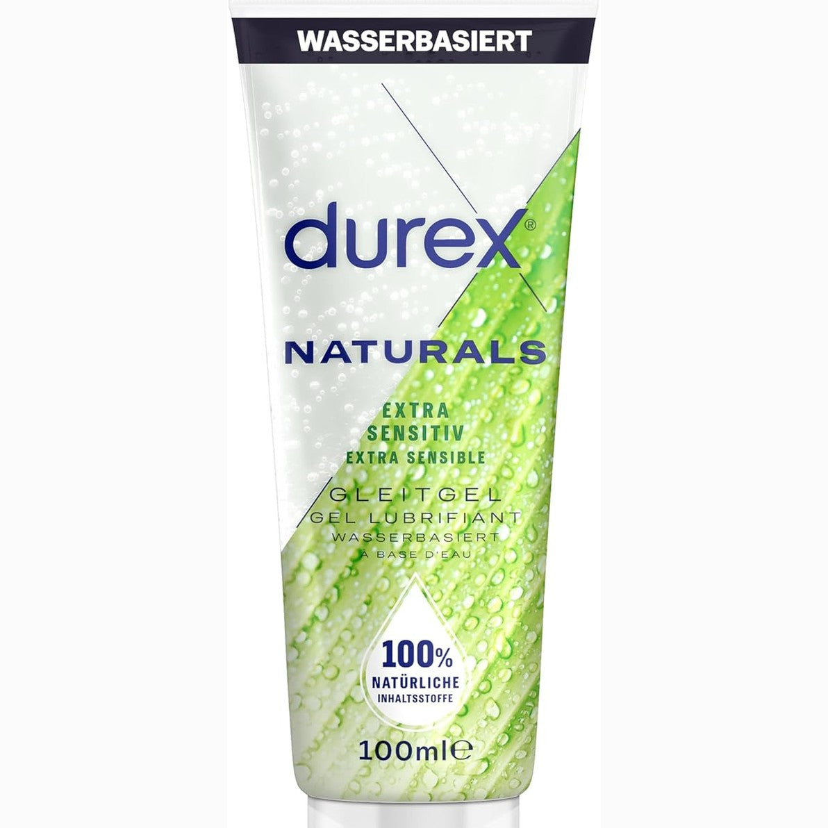 321953 - DUREX - Lubrifikant Naturals Extra Sensitive, 100% natyral me ekstrakt Aloe Vera, testuar dermatologjikisht, miqësor ndaj pH, 100 ml