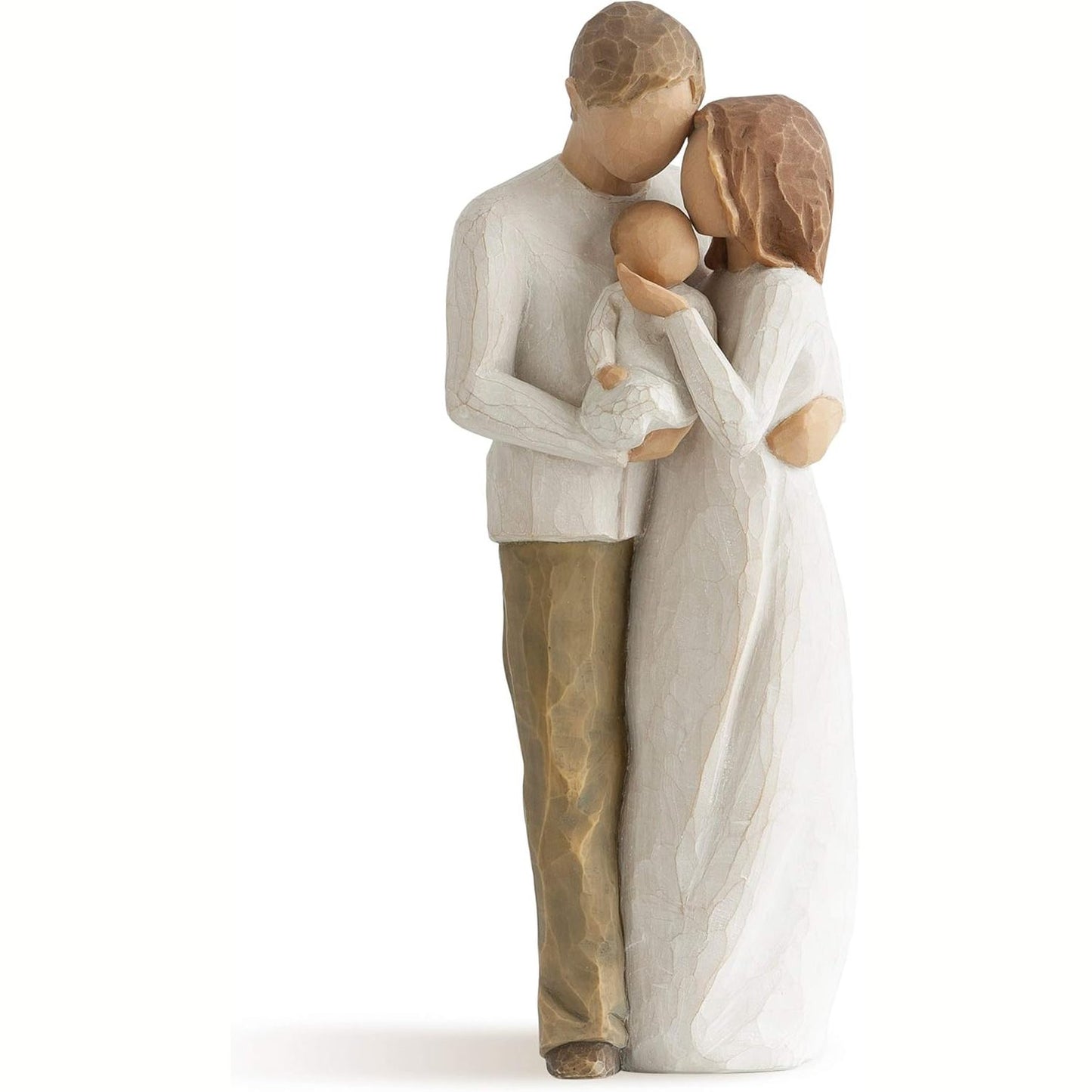 204227 - ENESCO Figurinë e Familjes së Shelgut me 3 Personazhe, Material prej Porcelani, Dekor për Shtëpi