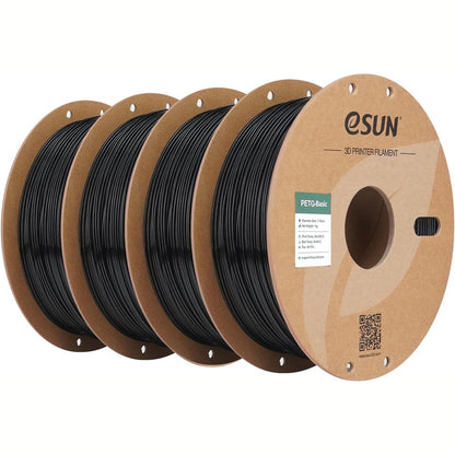 305266 - Filament PETG Bazik 1.75 mm me Rezistencë të Lartë eSUN, i Zi, 4KG
