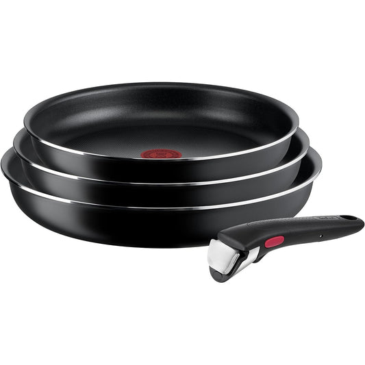 213161 - TEFAL Set tiganësh me 4 pjesë me dorezë të lëvizshme, 22/24/26 cm, tiganë me veshje jo-ngjitëse