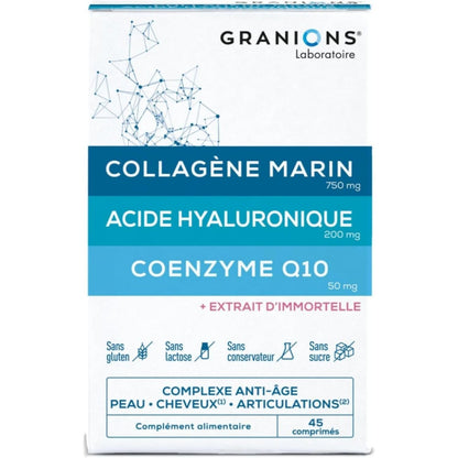 290114 - GRANIONS Kolagjen Detar, Acid Hialuronik, Koenzima Q10, 45 tableta