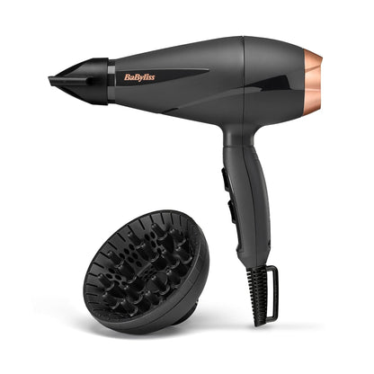 321000 - BABYLISS Tharëse flokësh Smooth Pro me difuzor, 2100W, teknologji jonike, 3 cilësime temperature, 2 cilësime shpejtësie, e zezë, 6709DE