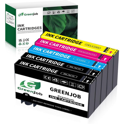 266989 - GREENJOB Pako shumëfishe 405XL, Kartush i pajtueshëm për Epson 405 XL për Epson Workforce Pro WF-3820 WF-3825 WF-4820 WF-4825 WF-4830 WF-7310 WF-7830 WF-7835 WF-7840 (Pako me 5 printera)