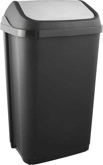257520 - KOSH PLEHRASH ME KAPAK RROTULLUES, 50 L, SWANTJE, gri grafit