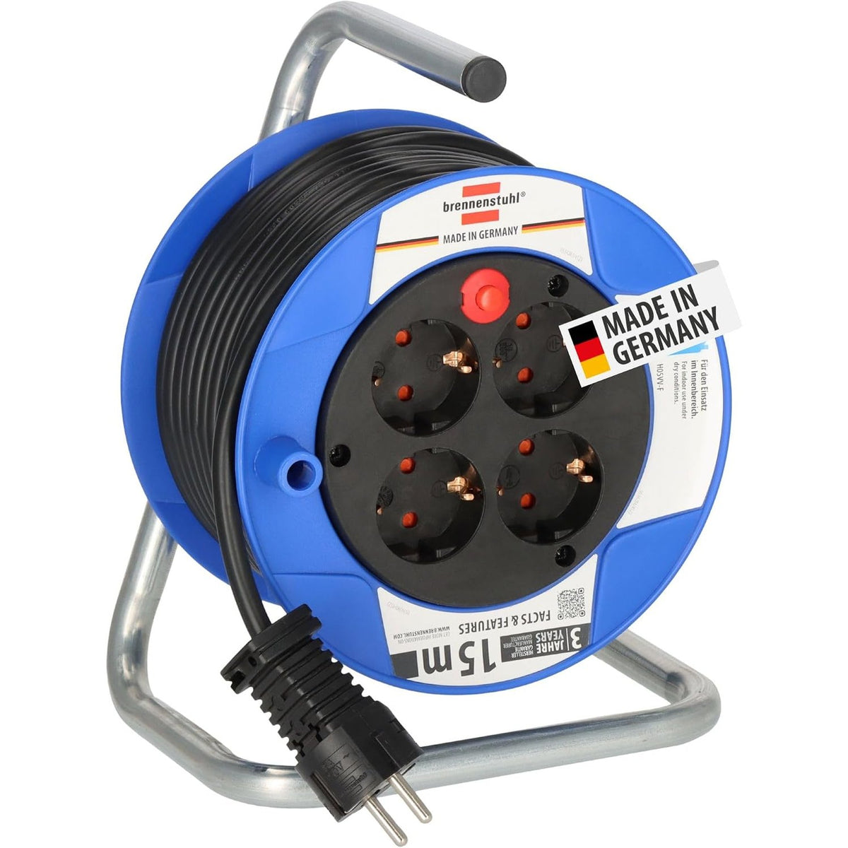 313650 - BRENNENSTUHL Garant Kompakt Kabllo Bobina 15m