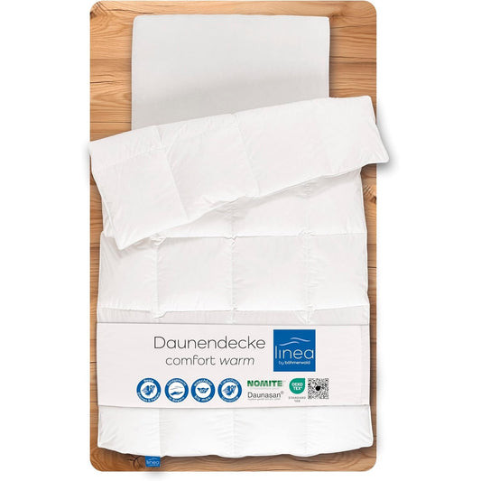 191064 - BÖHMERWALD Jorgan LINEA Comfort, 155x220cm, Material: 90% Push dhe 10% Pupla, I përshtatshëm për Alergjikët, Mund të lahet në 60°C, i Prodhuar në Gjermani