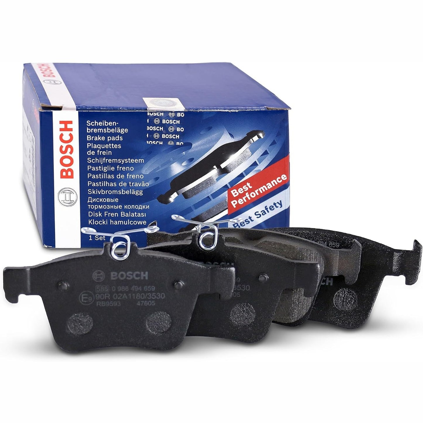 322406 - BOSCH BP1504 - Disqe freni për makinën, boshti i pasmë - ECE-R90 e certifikuar - 1 pako me 4 disqe freni