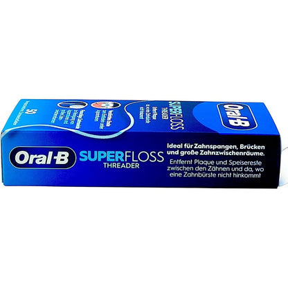 297266 - ORAL-B Fije Dentare Superfloss, 4 x 50 Fije, heq pllaken dhe gurin, fund i përforcuar ose mes i butë për hapësira të ngjeshura dhe të gjera