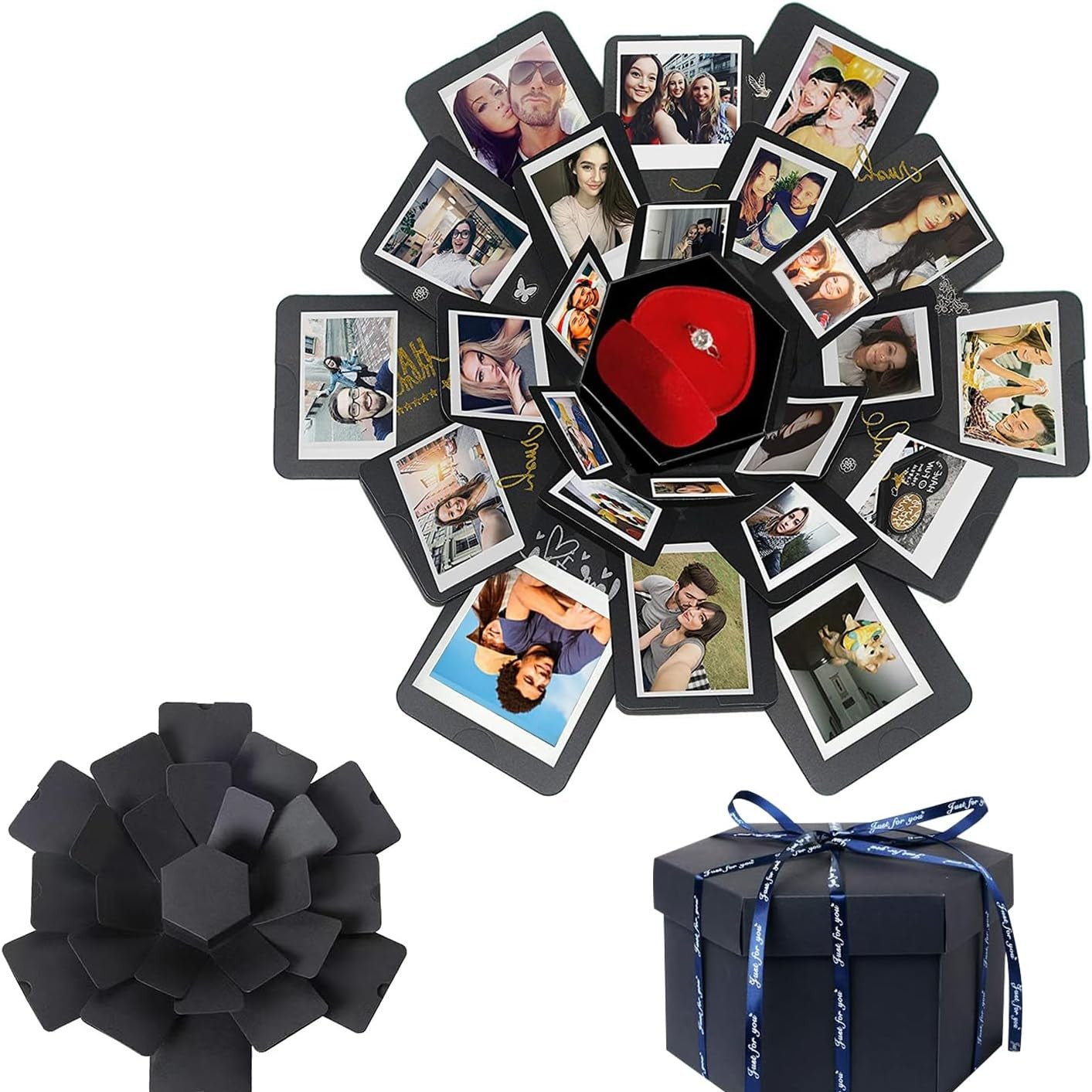 263830 - ANLUOMAFUY - Kuti surprizë DIY Shpërthim, Kuti Dhurate, Scrapbooking me Foto Dashurie të Punuara me Dorë
