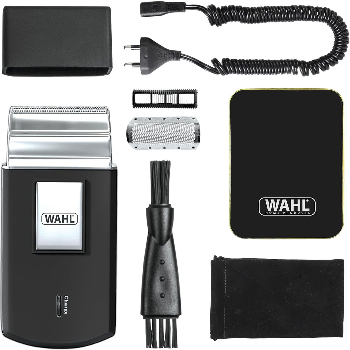 290134 - WAHL Rrojtore Udhëtimi Elektrike pa Tel, Rikarikueshme, për Burra, Argjendi