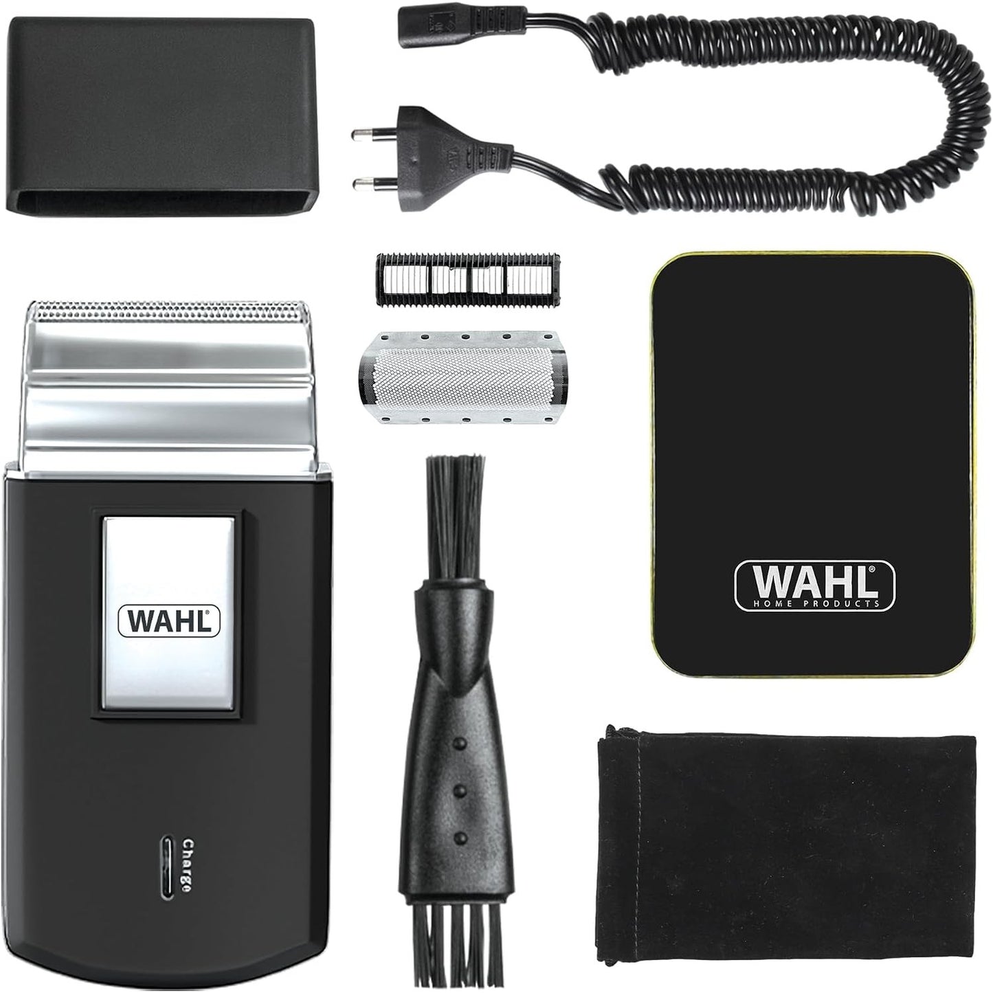 275546 - WAHL Rrojtore udhëtimi elektrike pa tel dhe e rikarikueshme për burra, ideale për udhëtime, kompakte dhe e lëvizshme