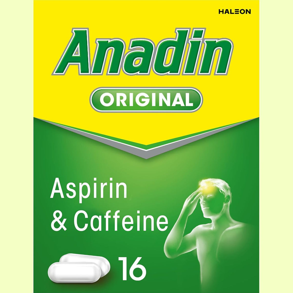 301520 - ANADIN Tableta Originale për Qetësimin e Dhimbjes, 16 tableta, Aspirinë dhe Kafeinë