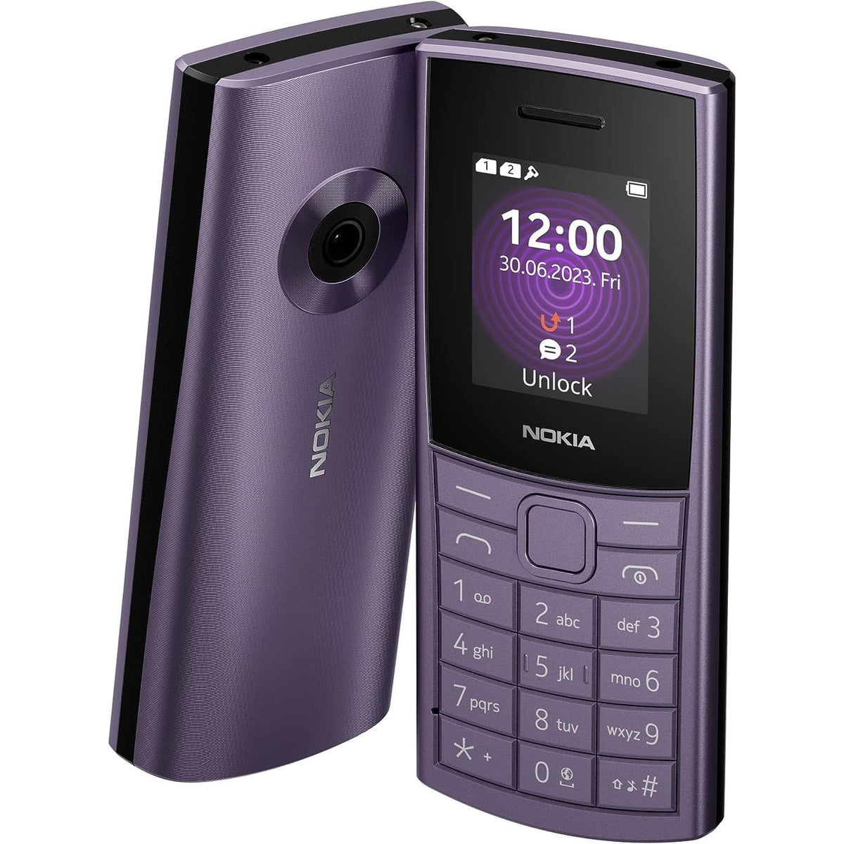 309722 - NOKIA 110 4G 2023, Telefon celular me dy karta SIM, ekran me ngjyra 1.8 inç, kamera, vjollcë [Itali]