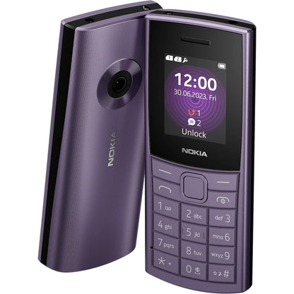 309722 - NOKIA 110 4G 2023, Telefon celular me dy karta SIM, ekran me ngjyra 1.8 inç, kamera, vjollcë [Itali]