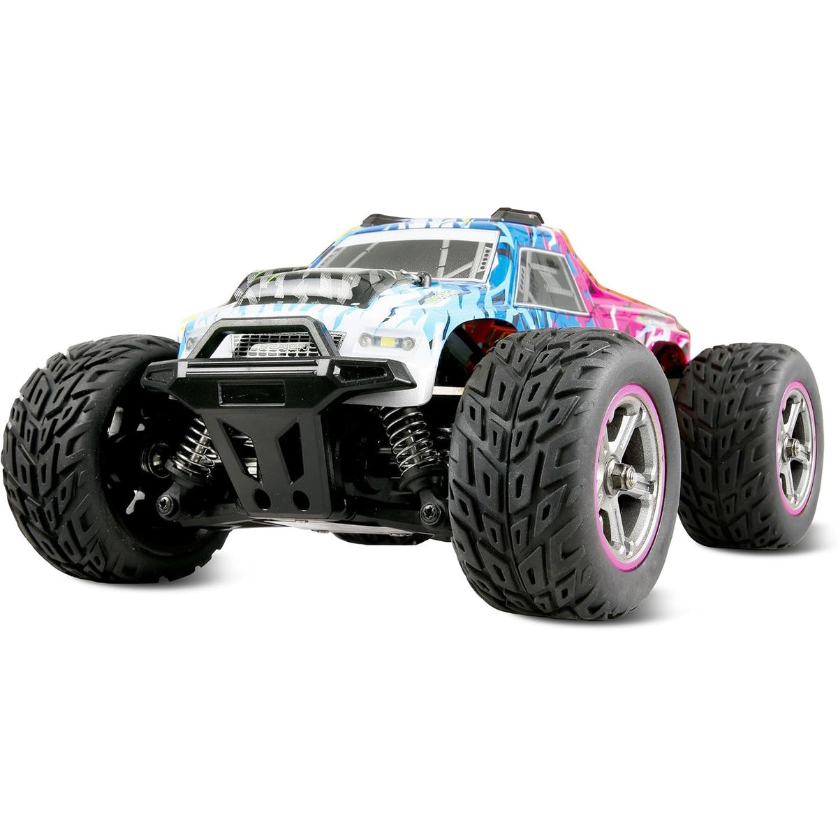 292481 - AMEWI MAX20 Monster Truck i furçuar, 50 km/h, 4WD, 1:20 RTR, Blu/Rozë me telekomandë