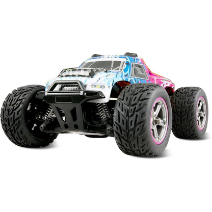292481 - AMEWI MAX20 Monster Truck i furçuar, 50 km/h, 4WD, 1:20 RTR, Blu/Rozë me telekomandë