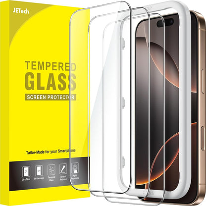 305573 - JETech - Xham i temperuar për iPhone 16 Pro Max, pako me 3 copë