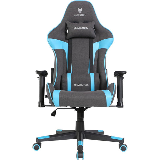 159459 - ULTIMET Karrige Profesionale për Lojëra - Material Mbiçelik dhe i Ajrosur, Mbështetëse Krahësh 2D, Lartësi e Rregullueshme, Mbështetëse Shpine e Rregullueshme 180°, Sustë Gazi Klasa 3, Kapacitet Peshë Deri në 120 kg, Ngjyra e Zezë/Blu