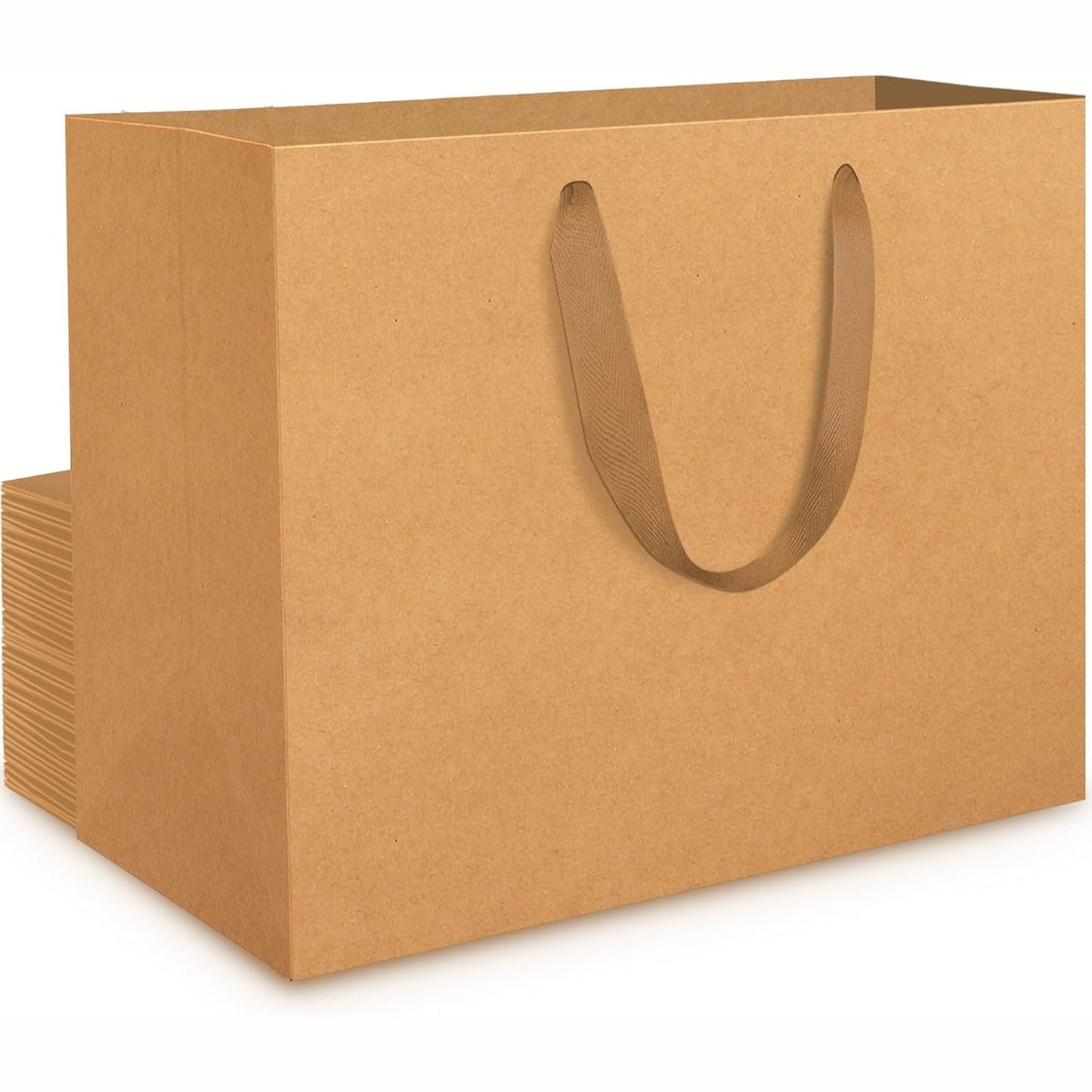 316188 - EUSOAR Çantë Dhurate e Madhe Kafe - Pako me 20 Çanta Letre Kraft XL 40x30x15cm - 230GSM për Ditëlindje për Burra dhe Gra