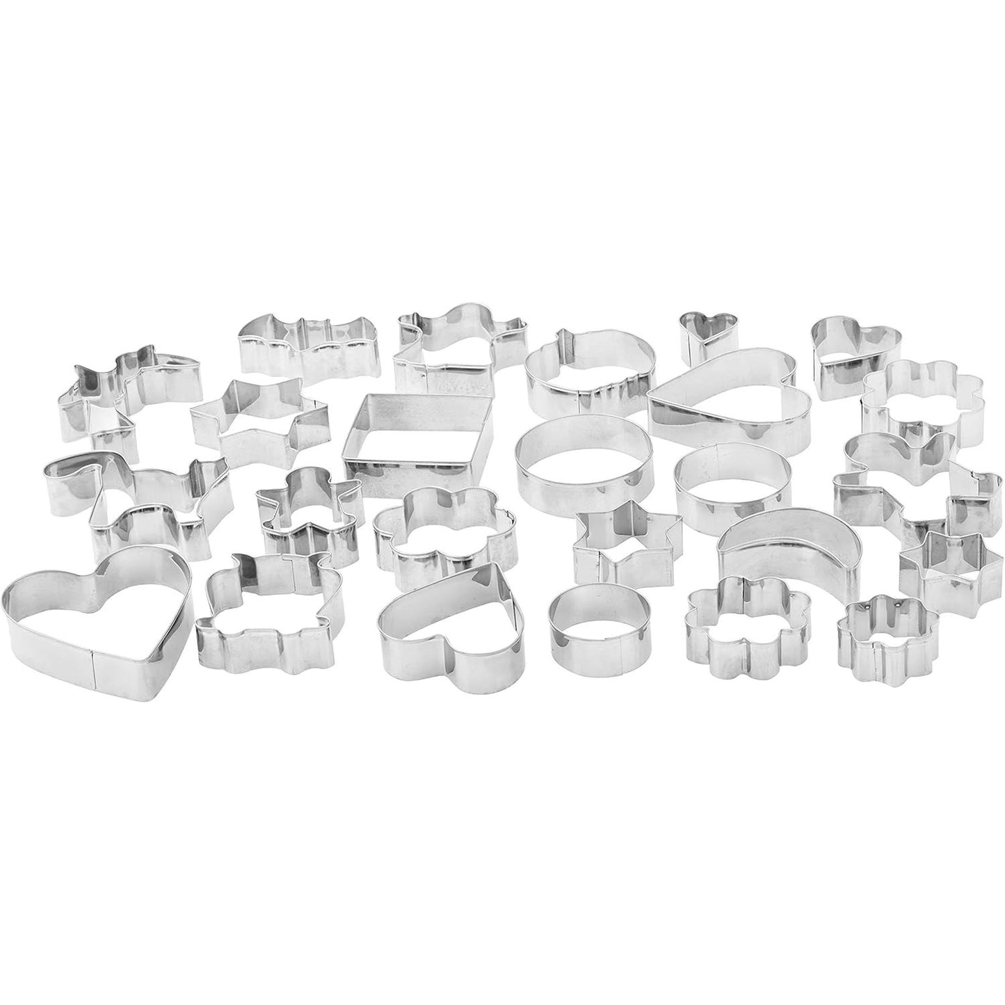 219968 - AMAZON BASICS Set prerësish për biskota, 25 pjesë, madhësi nga 4cm deri në 9cm