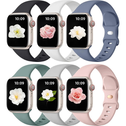 309211 - MALEDAN Rrip dore silikoni me 3 copë i përputhshëm me Apple Watch 40mm 41mm 38mm 42mm - Rrip sportiv silikoni për iWatch Seria 11 10 9 8 7 6 5 4 3 2 1 SE3 SE2