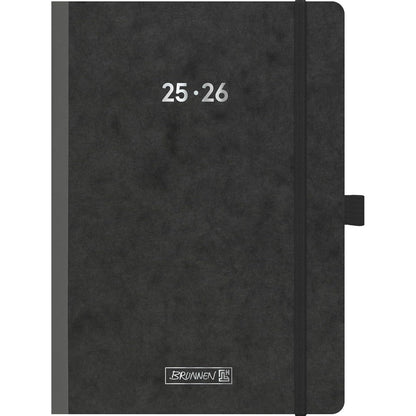 267254 - BRUNNEN Student Planner 2025/2026 FAKT!plus, A5, karton, e zezë