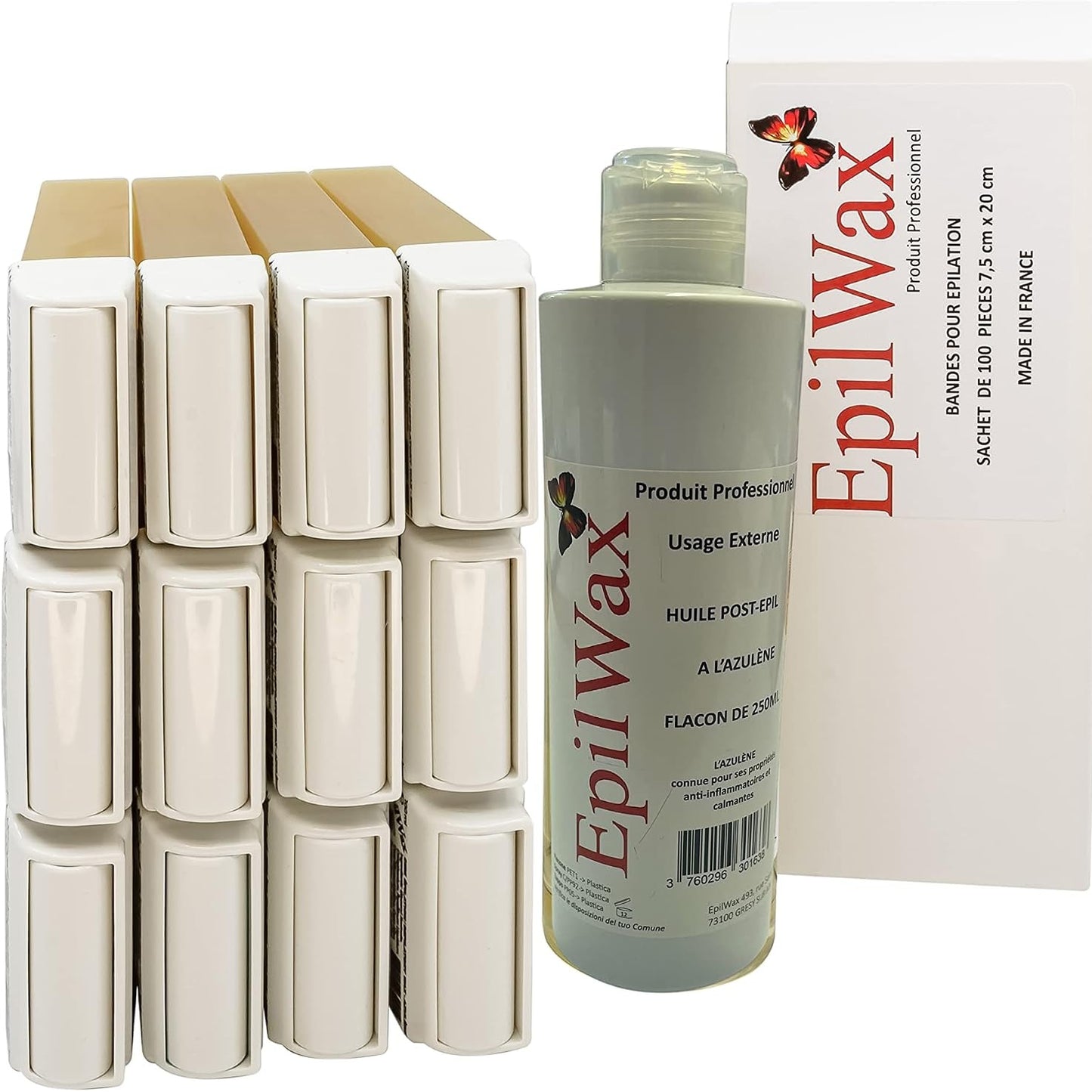 317238 - EPIWAX Pako me 12 Roll-One me Dyll Mjalti + 100 Shirita Depilimi + Vaj Pas Depilimit, për këmbë, sqetulla, trup