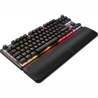 267691 - CORSAR K70 CORE TKL RGB Wireless - Tastierë Mekanike Pa Ten-Taksë për Lojëra, Çelësa Linearë MLX Red v2, SOCD, Amortizim Zhurme me Dy Shtresa, Taste Kapëse ABS, QWERTZ DE, E Zezë