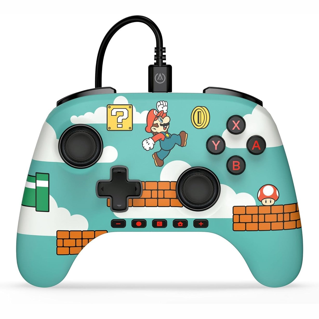 276647 - PowerA Advantage Kontrollues me Tel për Nintendo Switch 2 - Është Koha e Marios, Zyrtarisht i Licencuar, Efekte Reverb, Butona të Caktueshëm, Kontrollues Pro, Buton C, Kontroll i Integruar Audio