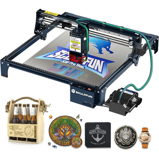 183000 - SCULPFUN S30 Pro Max 20W - Gdhendës dhe Prerës me Lazer për Metale, Madhësi Max 935 x 905 mm, Përshtatshëm për Dekorim Shtëpie/Punë Vetjake