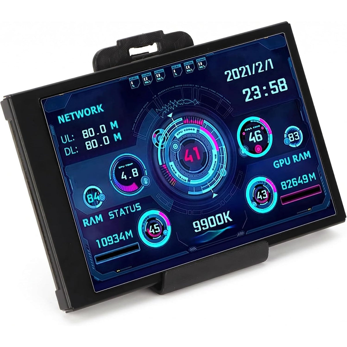 308837 - BEWINNER Monitori i Temperaturës së Kompjuterit IPS 3.5 inç, Ekrani i Panelit të Sensorit të PC-së, Monitori i të Dhënave të CPU-së, RAM-it, HDD-së