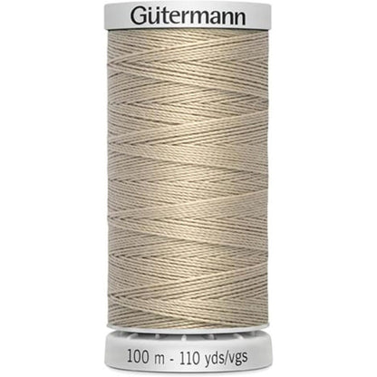 274384 - GÜTERMANN Fije qepjeje M782 Ekstra e Fortë, poliester 100m, për qepjet e stresuara shumë (bezhë 722)